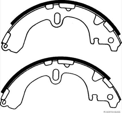 Herth+Buss Jakoparts J3502034 - Комплект гальм, барабанний механізм autocars.com.ua