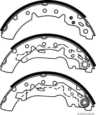 Herth+Buss Jakoparts J3502070 - Комплект тормозных колодок, барабанные avtokuzovplus.com.ua