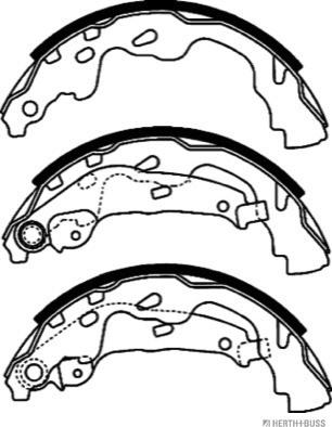 Herth+Buss Jakoparts J3502073 - Комплект гальм, барабанний механізм autocars.com.ua