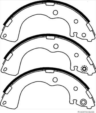 Herth+Buss Jakoparts J3503043 - Комплект тормозных колодок, барабанные avtokuzovplus.com.ua
