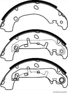 Herth+Buss Jakoparts J3503051 - Комплект тормозных колодок, барабанные avtokuzovplus.com.ua