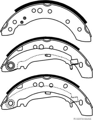 Herth+Buss Jakoparts J3505046 - Комплект тормозных колодок, барабанные autodnr.net