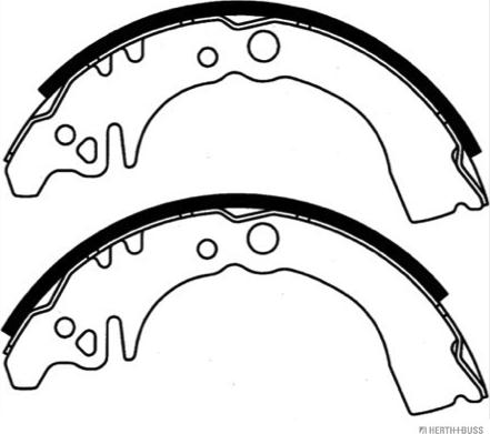 Herth+Buss Jakoparts J3506021 - Комплект тормозных колодок, барабанные autodnr.net