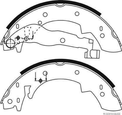Herth+Buss Jakoparts J3508017 - Комплект тормозных колодок, барабанные avtokuzovplus.com.ua
