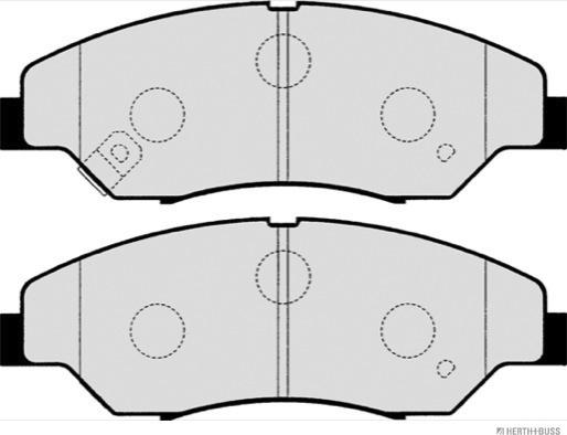 Herth+Buss Jakoparts J3600309 - Тормозные колодки, дисковые, комплект avtokuzovplus.com.ua