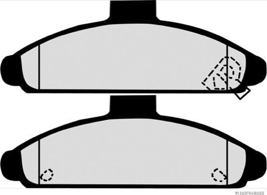 Herth+Buss Jakoparts J3600503 - Тормозные колодки, дисковые, комплект avtokuzovplus.com.ua