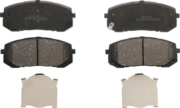 Herth+Buss Jakoparts J3600573 - Гальмівні колодки, дискові гальма autocars.com.ua