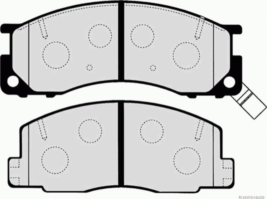 Herth+Buss Jakoparts J3602130 - Тормозные колодки, дисковые, комплект autodnr.net