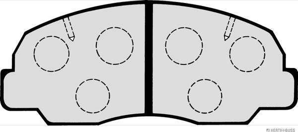 Herth+Buss Jakoparts J3606001 - Тормозные колодки, дисковые, комплект avtokuzovplus.com.ua