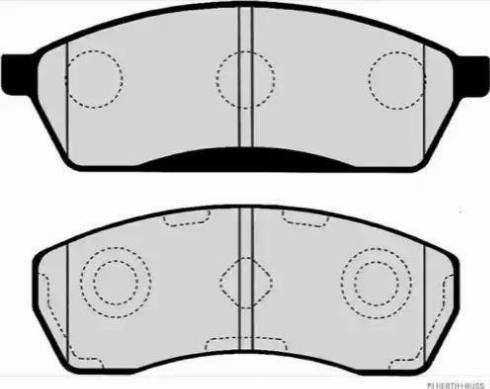 Herth+Buss Jakoparts J3607011 - Гальмівні колодки, дискові гальма autocars.com.ua