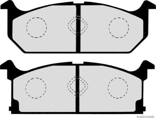 Herth+Buss Jakoparts J3608004 - Гальмівні колодки, дискові гальма autocars.com.ua
