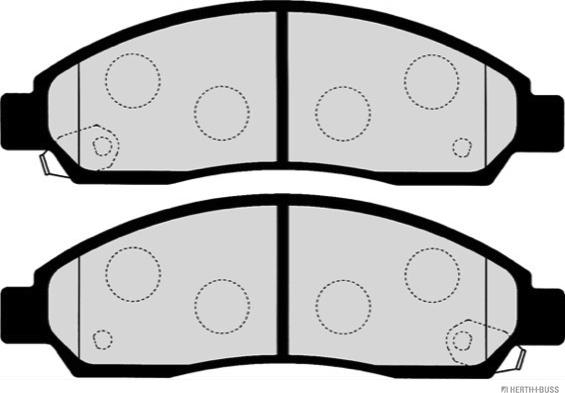 Herth+Buss Jakoparts J3609010 - Тормозные колодки, дисковые, комплект autodnr.net