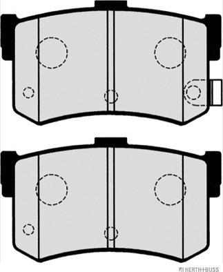 Herth+Buss Jakoparts J3610502 - Тормозные колодки, дисковые, комплект avtokuzovplus.com.ua