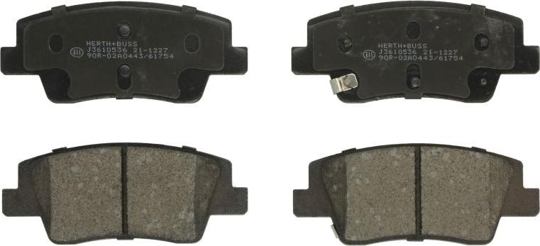Herth+Buss Jakoparts J3610536 - Гальмівні колодки, дискові гальма autocars.com.ua