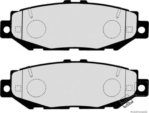 Herth+Buss Jakoparts J3612016 - Гальмівні колодки, дискові гальма autocars.com.ua