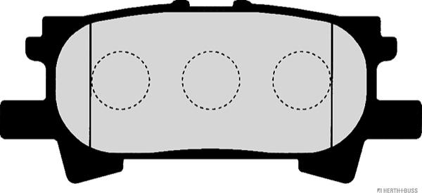 Herth+Buss Jakoparts J3612037 - Тормозные колодки, дисковые, комплект avtokuzovplus.com.ua