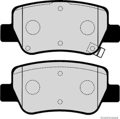 Herth+Buss Jakoparts J3612040 - Тормозные колодки, дисковые, комплект avtokuzovplus.com.ua