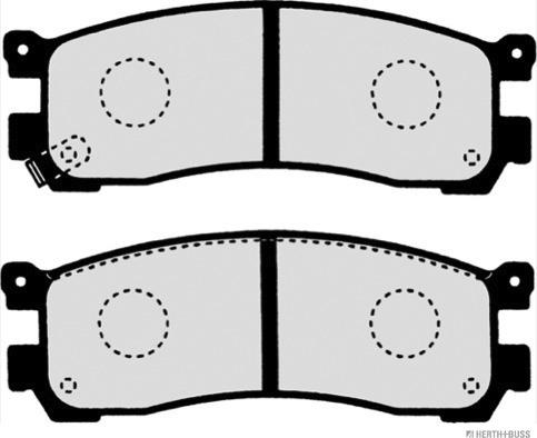 Herth+Buss Jakoparts J3613013 - Тормозные колодки, дисковые, комплект avtokuzovplus.com.ua
