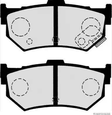 Herth+Buss Jakoparts J3618000 - Тормозные колодки, дисковые, комплект avtokuzovplus.com.ua
