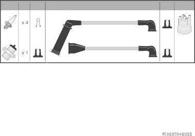 Herth+Buss Jakoparts J5380507 - Комплект проводов зажигания avtokuzovplus.com.ua