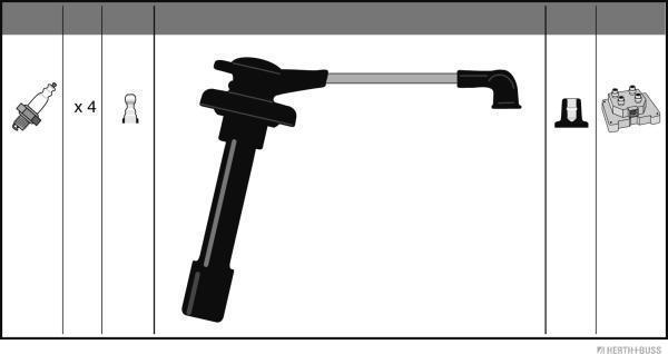 Herth+Buss Jakoparts J5381002 - Комплект проводов зажигания autodnr.net