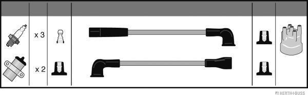 Herth+Buss Jakoparts J5387012 - Комплект проводів запалювання autocars.com.ua