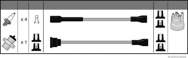 Herth+Buss Jakoparts J5390001 - Комплект проводів запалювання autocars.com.ua