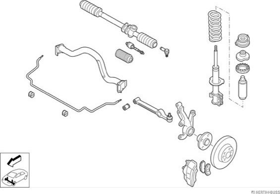 Herth+Buss Jakoparts N00013-VA - Рульове управління autocars.com.ua
