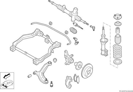 Herth+Buss Jakoparts N00313-VA - Рульове управління autocars.com.ua