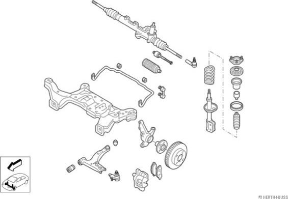 Herth+Buss Jakoparts N00969-VA - Рульове управління autocars.com.ua