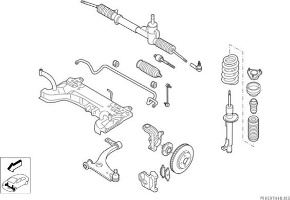 Herth+Buss Jakoparts N02754-VA - Рульове управління autocars.com.ua