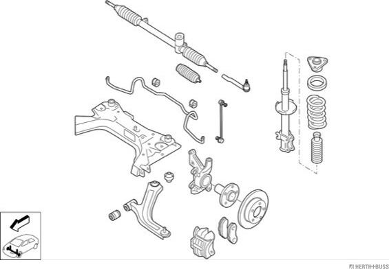 Herth+Buss Jakoparts N03061-VA - Рульове управління autocars.com.ua