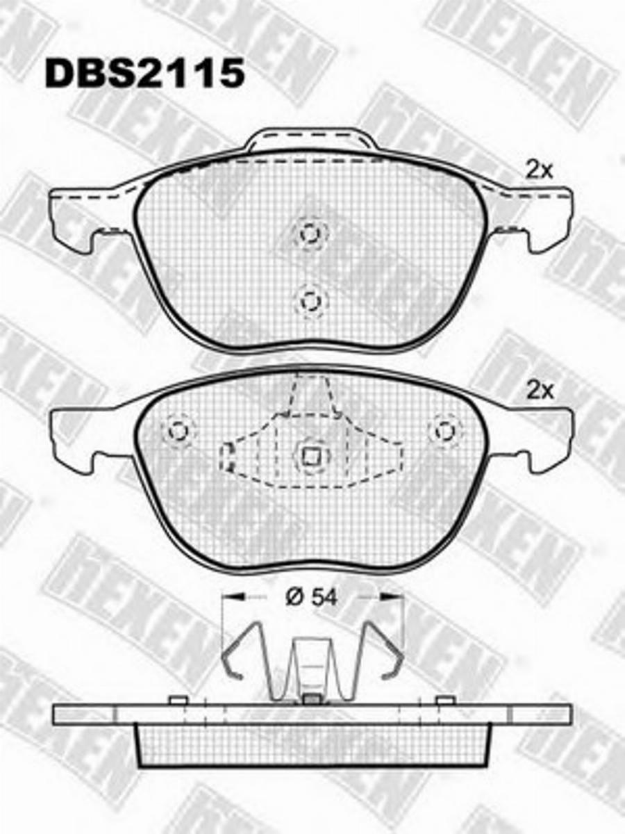 Hexen DBS2115 - Гальмівні колодки, дискові гальма autocars.com.ua