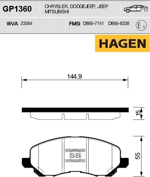 Hi-Q GP1360 - Гальмівні колодки, дискові гальма autocars.com.ua