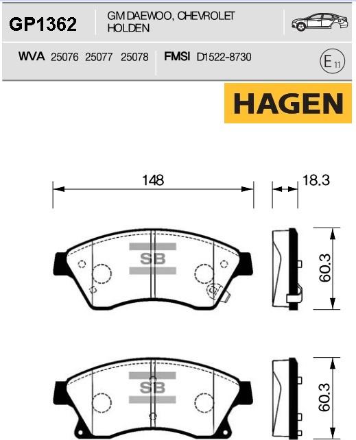 Hi-Q GP1362 - Гальмівні колодки, дискові гальма autocars.com.ua