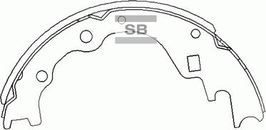 Hi-Q SA127 - Комплект тормозных колодок, барабанные avtokuzovplus.com.ua