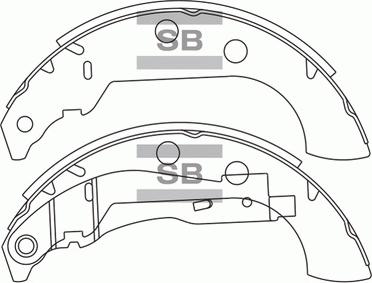 Hi-Q SA158 - Комплект гальм, барабанний механізм autocars.com.ua