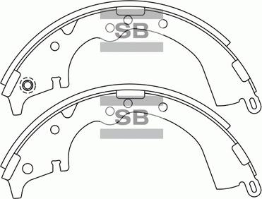 Hi-Q SA166 - Комплект гальм, барабанний механізм autocars.com.ua