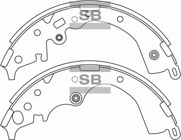Hi-Q SA168 - Комплект тормозных колодок, барабанные avtokuzovplus.com.ua