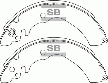 Hi-Q SA170 - Комплект тормозных колодок, барабанные avtokuzovplus.com.ua
