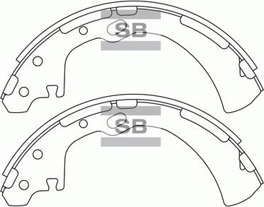 Hi-Q SA172 - Комплект тормозных колодок, барабанные avtokuzovplus.com.ua