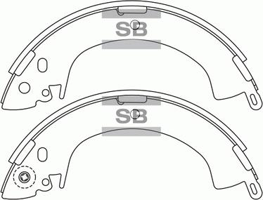 Hi-Q SA176 - Комплект тормозных колодок, барабанные avtokuzovplus.com.ua