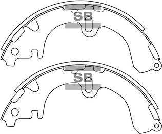 Hi-Q SA214 - Комплект гальм, барабанний механізм autocars.com.ua