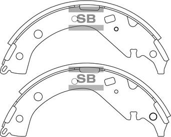 Hi-Q SA217 - Комплект гальм, барабанний механізм autocars.com.ua