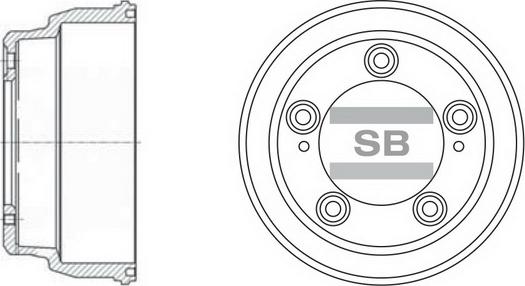 Hi-Q SD1035 - Тормозной барабан avtokuzovplus.com.ua