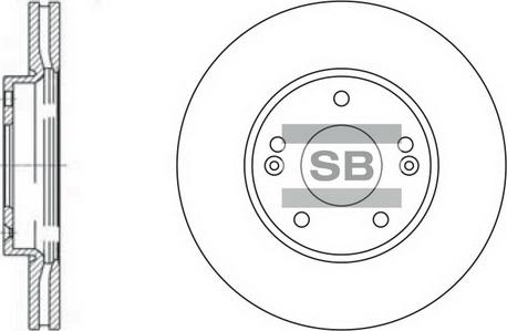 Hi-Q SD2002 - Диск гальмівний KIA CARENS 06 - передн. вир-во SANGSIN autocars.com.ua