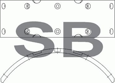 Hi-Q SL053 - Комплект тормозных башмаков, барабанные тормоза autodnr.net