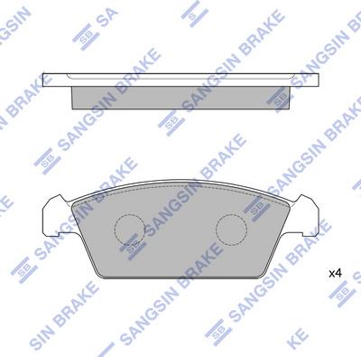 Hi-Q SP1050 - Тормозные колодки, дисковые, комплект avtokuzovplus.com.ua