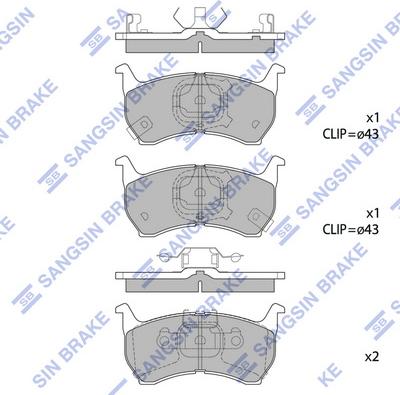 Hi-Q SP1051 - Тормозные колодки, дисковые, комплект avtokuzovplus.com.ua