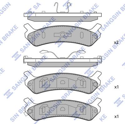 Hi-Q SP1058 - Тормозные колодки, дисковые, комплект avtokuzovplus.com.ua